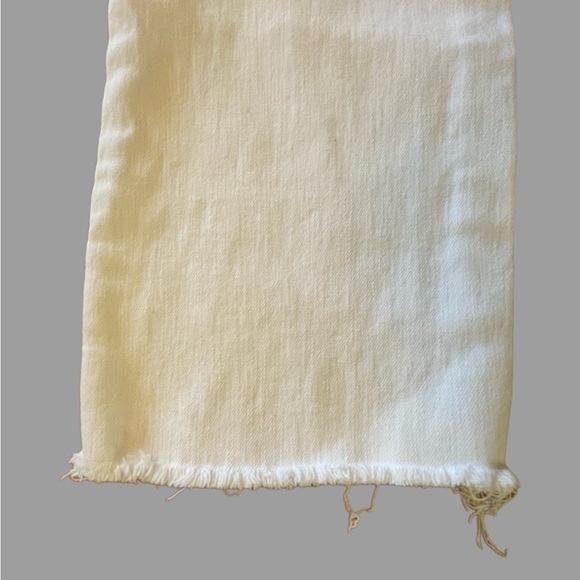 MOTHER The Hustler Patch Pocket Flood Jean in White Premium Denim high waist 28 - Picture 4 of 10